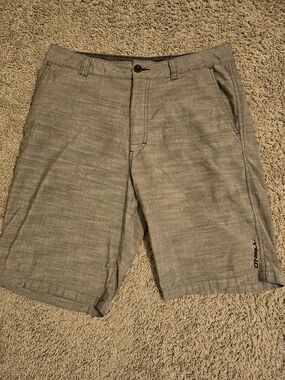 O'Neill Men's Gray Flat Front Casual Shorts